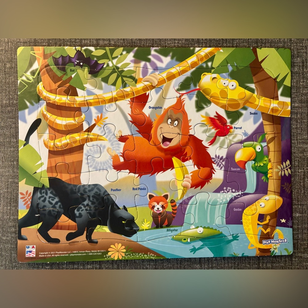 4 Kids puzzle toys jungle alphabet animals and seasons